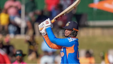 Vaibhav Sooryavanshi celebrates his match-winning fifty against Zimbabwe in the first T20I