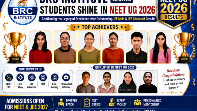 BRC Institute Nahan NEET UG 2026 results with top achievers Avantika, Aastha, Madeeha, Sohali, Arnav and Tanishka celebrating outstanding academic success.