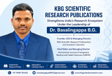 Portrait of Dr. Basalingappa B.G., Founder, CEO and Managing Director of KBG Scientific Research Publications and Chief Editor of the International Journal of Integrative Medical and Health Sciences (IJIMHS).