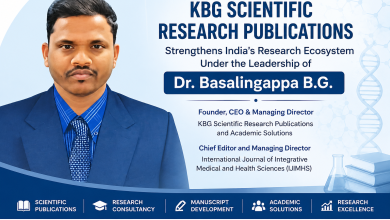 Portrait of Dr. Basalingappa B.G., Founder, CEO and Managing Director of KBG Scientific Research Publications and Chief Editor of the International Journal of Integrative Medical and Health Sciences (IJIMHS).