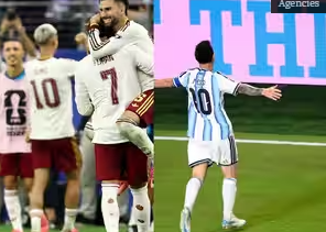 Spain and Argentina players celebrating ahead of the FIFA World Cup 2026 Final match.