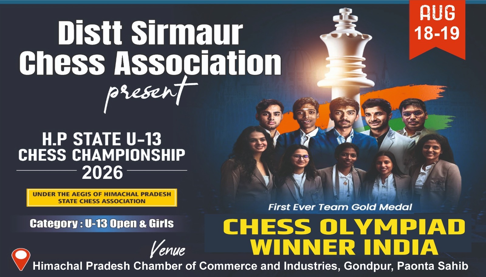 Under-13 State-Level Chess Championship 2026 in Paonta Sahib, Sirmaur