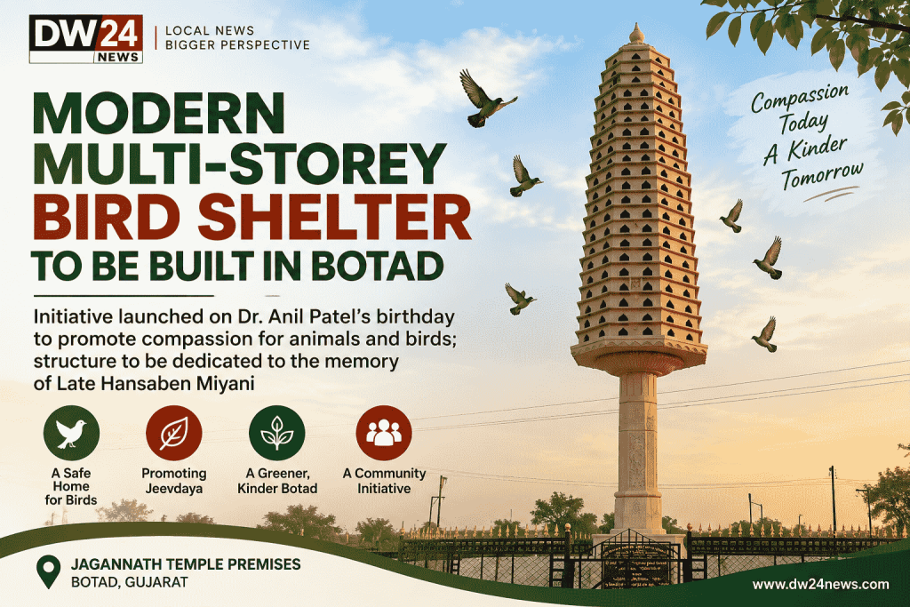 Modern multi-storey bird shelter planned at Jagannath Temple in Botad, Gujarat