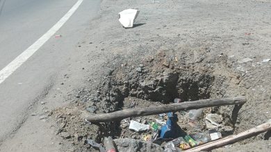 An open pit with a shutoff valve ‘lies in wait’ for unsuspecting motorists in Ramapuram